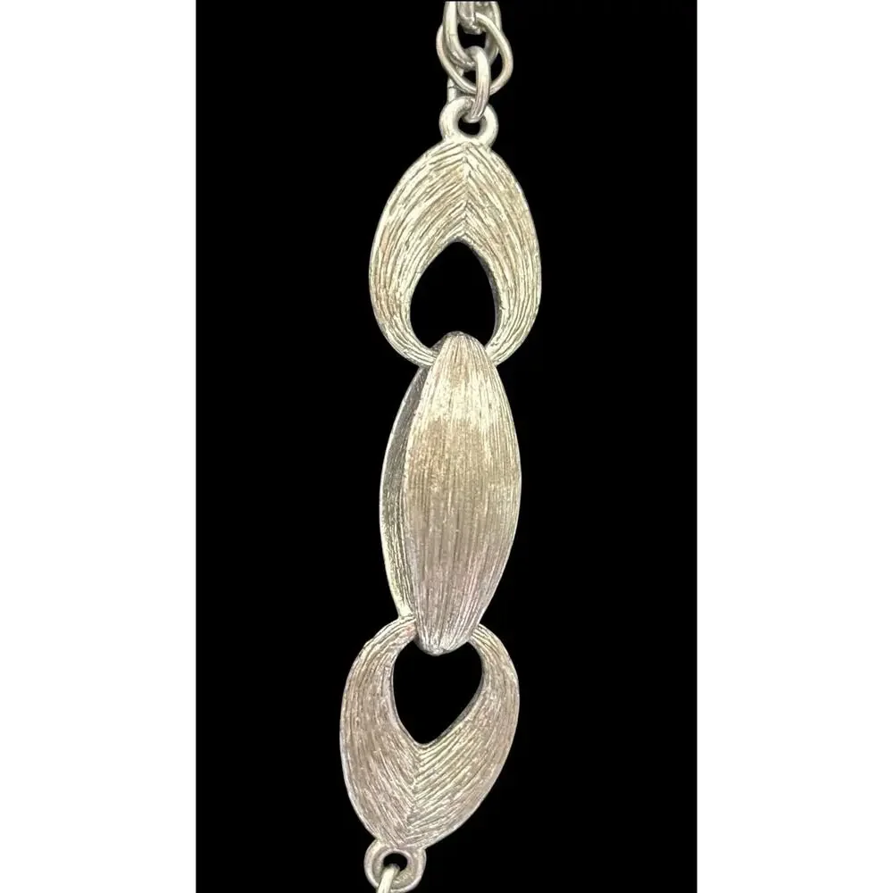 Monet Vintage 1970’s Long Silver Tone Chain Necklace 54” Long
